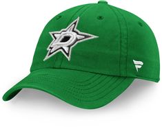 No one will doubt which team you gear for when the puck drops with the NHL® Dallas Stars Fundamental Hat. Fit Relaxed, adjustable fit hat Adjustable, self-fabric closure on back Six breathable ventilation eyelets One size fits most Style and Design Embroidered team logo on front crown Additional Details Machine washable, cold Officially licensed by the NHL® Dallas Stars Outfit, Dallas Hat, Dallas Cowboys Bucket Hat, Dallas Stars Logo, Fc Dallas, Dallas Stars, World Of Sports, Adjustable Hat, Brand You