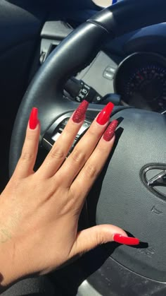 Nail Structure, Marble Acrylic Nails, Nagellack Trends, Red Acrylic Nails, Red Nail, Winged Liner, Acrylic Nail Art, Nailed It