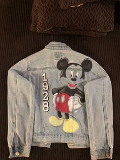 Kids "Mickey Mouse" Jean Jacket. Casual Long Sleeve Mickey Mouse Outerwear, Winter Mickey Mouse Hooded Outerwear, Star Wars Outfits, Rochester Ny, Baby Disney, Acrylic Paintings, Jean Jacket, Art Collection, Star Wars