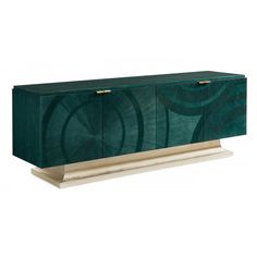 an art deco sideboard in green and gold