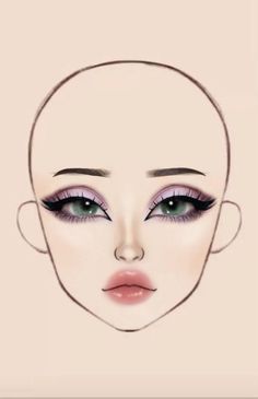 Makeup Charts, Makeup Drawing, Makeup Face Charts, Graphic Makeup, Rave Makeup