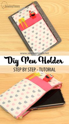 the diy pen holder is an easy and fun project for kids to make with fabric