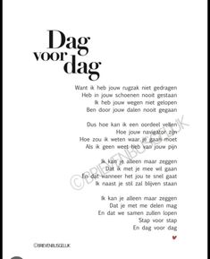 an advertisement with the words dag vor - ogdag in black and white