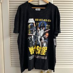 New With Tags Star Wars Vintage Look Relaxed Fit Cotton Crew Tunic Shirt. Shirt Length Is Approximately 31 Inches. Soft Mineral Wash. Star Wars Vintage, Star Wars Tshirt, Vintage Star Wars, Tunic Shirt, Star Print, Vintage Look, Tshirt Colors, Vintage Looks, Black Tshirt