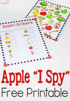 apple i spy printable worksheet for kids to learn how to use it