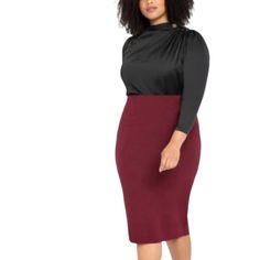 Nwt Women’s Size 20 Eloquii Stretchy Knit Column Skirt In Port Royale (Burgundy) Contour High Waistline Pencil Skirt Column Fit Center Back At Bottom Invisible Zipper Closure Unlined Stretch Knit Ponte Fabric Midi Length-Hits Below The Knee Length: 29” Width: 21” Waist Brand New With Tags Attached Please See Pictures For Details Stretch Skirt For Date Night In Fall, Fall Date Night Pencil Skirt, Midi Pencil Skirt For Date Night In Fall, Fall Midi Pencil Skirt For Date Night, Lined Pencil Skirt For Date Night, Stretch Midi Pencil Skirt For Date Night, Stretch Lined Pencil Skirt For Date Night, Stretch Pencil Mini Skirt For Fall, Fall Stretch Pencil Mini Skirt