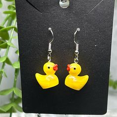 Plastic New .5” Long X .5” Wide Rubber Duckies, Super Cute Cats, Dinosaur Earrings, Mesh Bows, Boho Style Earrings, Bunny Earrings, Ghost Earrings, Vintage Boho Fashion, Cat Fashion