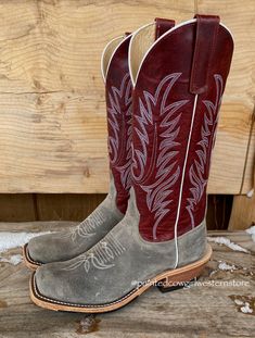 Anderson Bean Men's Stone Waxy Kudu & Red Explosion Square Toe Boots 330487 - Painted Cowgirl Western Store Red Explosion, Cute Cowgirl Boots, Anderson Bean Boots, Square Toe Cowboy Boots, Cowboy Shoes, Cowgirl Accessories, Womens Cowgirl Boots, Western Shoes, Felt Cowboy Hats