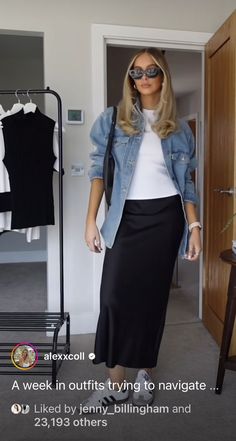 Long Satin Skirt Outfit Summer, Casual Black Satin Skirt Outfit, What To Wear With A Black Satin Skirt, Navy Blue Slip Skirt Outfit, Maroon Silk Skirt Outfit, Satin Skirt Outfit Midsize, Black Satin Skirt Outfit Spring, Black Silk Skirt Outfit Work, Gonna Satin Outfit