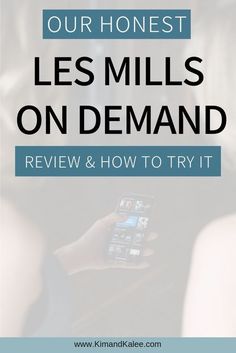 a person holding a cell phone with the text our honest lies mills on demand review and how to try it