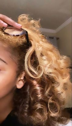 Pin on Hair wants Honey Brown And Honey Blonde Hair, Honey Blonde Hair On Black Women Natural, Revenge Hair, 2024 Changes, High Ponytail Hairstyle, Dyed Hairstyles, Dyed Curly Hair, Volume Curls, Girl Hair Colors