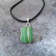 Sterling Silver and genuine Sea glass pendant on a 18" nylon cord Sea Glass Necklaces, Seaglass Necklace, Beautifully Broken, Glass Rocks, Beachglass Jewelry, Glass Jewellery, Sea Glass Pendant, Glass Designs, 2024 Christmas