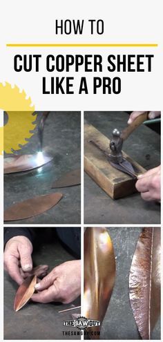 how to cut copper sheet like a pro by the sawdusty man - step by step instructions