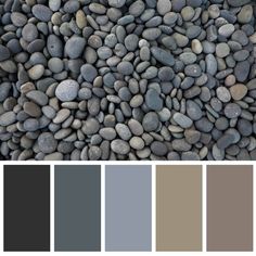 a bunch of rocks that are in different colors and sizes, with the same color scheme