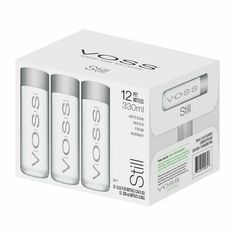 three batteries in a box on a white background with the word vose printed on it