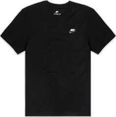 Black Nike Cotton T-shirt, Basic Cotton Sports Top, Nike Cotton Shirt With Relaxed Fit, Nike Cotton Crew Neck Shirt, Relaxed Fit Cotton Nike Shirt, Black Relaxed Fit Essential T-shirt, Cotton T-shirt For Streetwear, Essential Cotton T-shirt For Streetwear, Black Cotton Sports T-shirt