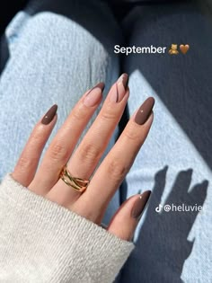 Brown Nail, Fall Gel Nails, Subtle Nails, Simple Gel Nails, Nails Colors, Cute Gel Nails, February 2023