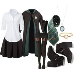 Slytherin Girl Uniform, Slytherin Costume, Harry Potter Shoes, Slytherin Girl