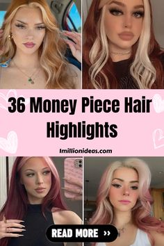 Have you heard of the “money piece” highlight hairstyle? If not, you are missing out! It is creating a sensation! Fashionholics cannot… Auburn Balayage Money Piece, Fall Hair Color With Money Piece, Auburn With Money Piece Hair, Red With Money Piece Hair, Hairstyle And Color Ideas, Red Hair Platinum Money Piece, Unique Money Piece Hair, Fall Hair Colors With Money Piece, At Home Money Piece Hair