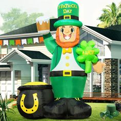 an inflatable st patrick's day lepreti