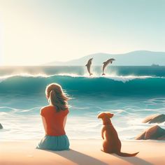 Beach Dog Illustration, Life In Paradise, Beach Drawing, Dreamy Artwork, Me And My Dog, Romance Art, Dog Books, Cute Couple Drawings, Girly Art Illustrations