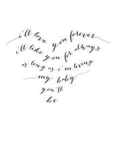 a handwritten heart with the words i'll be you for always and my love is in loving you all