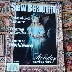 September/October 2003 Issue No. 90 EMBROIDERY WOMEN AND CHILDREN'S FASHIONS CLASSIC HEIRLOOMS  Full-size Pattern Pullout included ● A Gown for Emma ● Rose Red on Snow White In This Issue ● Carolina Carolers (Christmas in Carolina) ● Hearts and Holly ● Holiday Smocking Plates Magazine is in very good condition with patterns loose. The magazine is free from markings or torn pages. FYI: Magazines or newspapers can't be shipped using Media Mail due to advertisements. Smocking Plates Free, Nightgown Pattern, Holiday Magazine, Smocking Plates, Antique Dress, Heirloom Sewing, Sewing Design, Mccalls Patterns, Vintage Magazines