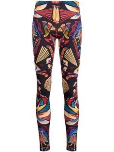 Find LA DOUBLEJ Nephthys-print Long Leggings on Editorialist. black/multicolour stretch-design all-over graphic print high waist ankle-length Quinn Pants, Crystal Belt, Long Leggings, Chic Leather, Sports Prints, Outfits With Leggings, Printed Leggings, Harley Quinn, Colorful Leggings