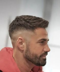 Mid Fade Haircut, Short Hair With Beard