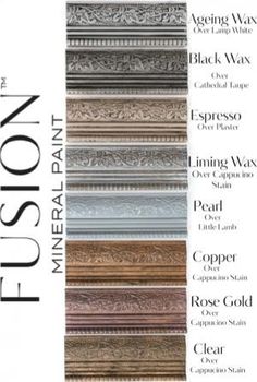 the different types and colors of decorative wall coverings are shown in this brochure