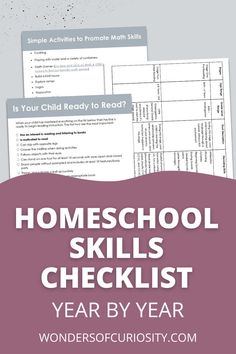 homeschool-skills-checklist Homeschool Reading Curriculum, Homeschool Writing Prompts, Homeschool Science Experiments, Easy Math Activities, Homeschool Math Curriculum, Homeschool Writing, Homeschool Social Studies, Love Of Learning, How To Start Homeschooling