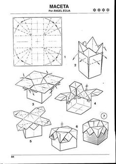 the instructions for how to make an origami box