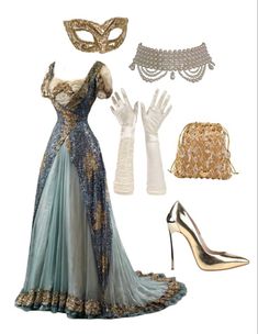 Masquerade Outfit Ideas, Masquerade Ball Gowns, Gaun Abad Pertengahan, Royal Dresses, Fantasy Dress