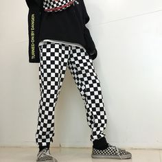 Houndstooth Outfit, Outfits Male, Chequered Flag, Checkered Trousers, Statement Pants, Craig Mcdean, Retro Girl, Checkered Pants, Aesthetic Grunge Outfit