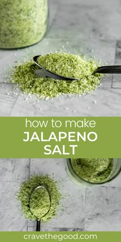 how to make jalapeno salt in a jar with spoons on the side