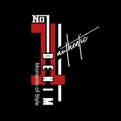 the words no automatic in red and white on a black background with an abstract design