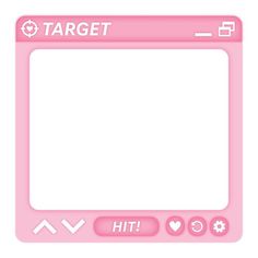 a pink computer screen with the word target on it