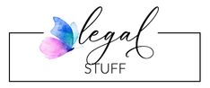 the logo for legal stuff, featuring a butterfly and words that read legal stuff staff