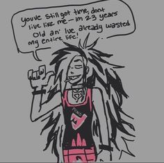 a drawing of a woman with dreadlocks holding a cell phone in her hand