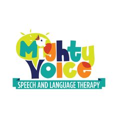 the logo for speech and language therapy, with an image of a cartoon character on it