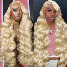 613 Blonde 200 Density Colored Body Wave Full Frontal HD Transparent 13x4 13x6 Lace Human Hair Wigs Blonde Body Wave, Hd Lace Frontal, Human Hair Color, Blonde Lace Front Wigs, 613 Blonde, Brazilian Remy Hair, Body Wave Wig, Frontal Wig, Blonde Wig