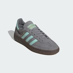 adidas Handball Spezial Shoes Kids - Grey | Free Shipping with adiClub | adidas US Spezial Shoes, Mint Gum, Adidas Handball Spezial, Adidas Handball, Adidas Original, Adidas Spezial, Adidas Trainers, Retro Sneakers, Grey Adidas