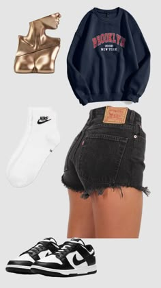 Lulu Jacket Outfit, Outfit Ideas With Shorts, Shorts For School, Camp Outfits, Cute Country Outfits, Back To School Fits, Casual Outfits For Teens, Teen Outfits, Outfit Inspo Summer