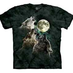 Do You Love Wolves? Be At One With Your Inner Self With This Wolf Adult T-Shirt From The Mountain! ~ Classic Style Pre Shrunk Mottle Dye Adult Unisex T-Shirt With A Generous Cut. Each One Is Unique! ~ Made From 100% Heavy Weight Cotton. 100% Irresistible. ~ Features Amazingly Realistic Graphics And Vibrant Colors. ~ Machine Washable And Can Be Ironed Over. Designs Will Not Fade Or Crack. Condition - Brand New! Unused In Perfect Condition. Three Wolf Moon, Wolf Kids, Moon T Shirt, Wolf Shirt, Mountain Tshirt, Wolf T Shirt, Wolf Moon, Man On The Moon, Purple T Shirts