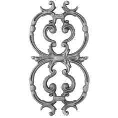 an ornate metal design on a white background