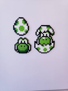 the pixel art is made to look like mario and luigi's mushroom head, which are