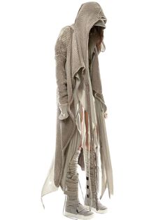 Post Apocalyptic Clothing, Apocalyptic Clothing, Post Apocalyptic Fashion, Cardigan Beige, Futuristic Fashion