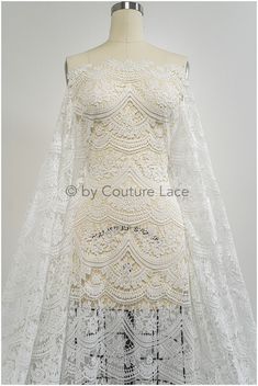 Geometric bridal macrame/ guipure lace fabric.  Crochet lace fabric for bridal dresses. Color: Off-white Yarn: Milk-Silk (Poly) ❀❀ SAMPLE SWATCH ❀❀ If you want to check the color and quality, you can order a swatch here (READ DESCRIPTION OF THE LISTING  https://www.etsy.com/listing/733242442/sample-swatch-please-read-description?ga_search_query=sample&ref=shop_items_search_1&crt=1 Please note, that it can happen, that till you get your lace sample with airmail, the lace could be sold in this tim Bridal Crochet, Silk Crochet, Rue De Seine Bridal, Bridal Lace Fabric, Knitted Lace, Boho Lace, Guipure Lace, Luxury Bridal, Dresses For Wedding