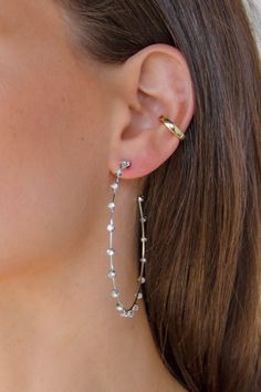 Shop rhodium pieces at Ettika Accessories Shop, Trendy Fashion, Ear Cuff, Jewelry Accessories, Fashion Jewelry, Hoop Earrings