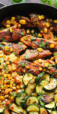 Garlic Butter Smoked Paprika Chicken with Zucchini and Corn Dishes That Last A Week, Family Weekday Dinner Ideas, Low Calorie High Protein Summer Meals, Dinner Ideas For Hosting Friends, Healthy Birthday Dinner, Chicken With Zucchini, Potato Bake, Chicken Zucchini, Garlic Butter Chicken